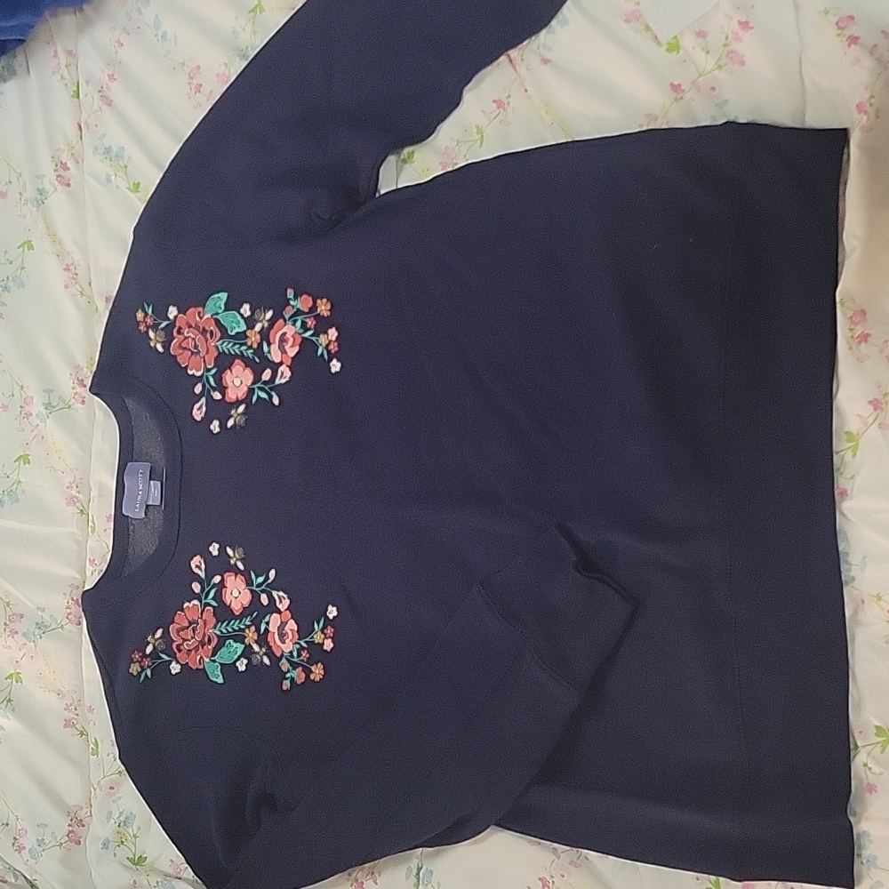 Laura Scott Navy Sweatshirt